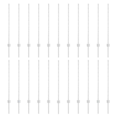 Vidaxl afrasteringspaal 22 pcs zilver 140 cm staal