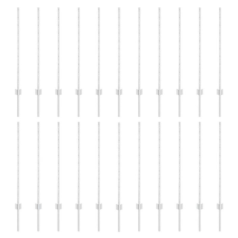Load image into Gallery viewer, Vidaxl afrasteringspaal 22 pcs zilver 140 cm staal
