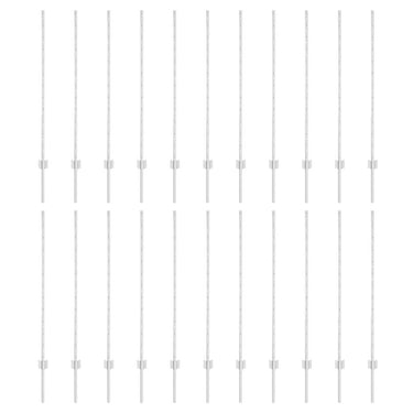 Vidaxl afrasteringspaal 22 pcs zilver 160 cm staal
