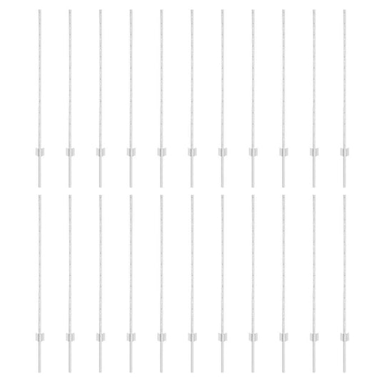 Vidaxl afrasteringspaal 22 pcs zilver 160 cm staal