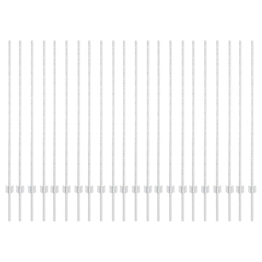 Vidaxl afrasteringspaal 22 pcs zilver 180 cm staal