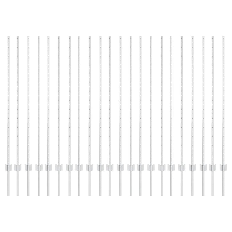 Load image into Gallery viewer, Vidaxl afrasteringspaal 22 pcs zilver 180 cm staal
