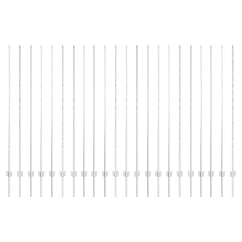 Load image into Gallery viewer, Vidaxl afrasteringspaal 22 pcs zilver 200 cm staal
