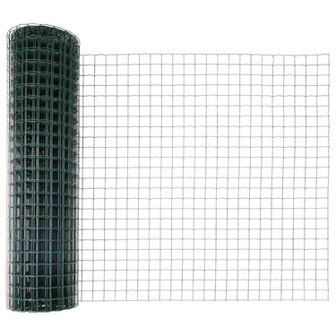 Vidaxl hek met paal groen 1,4 x 10 m staal en pvc