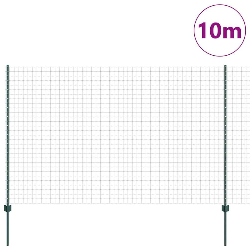 Load image into Gallery viewer, Vidaxl hek met paal groen 1,6 x 10 m staal en pvc
