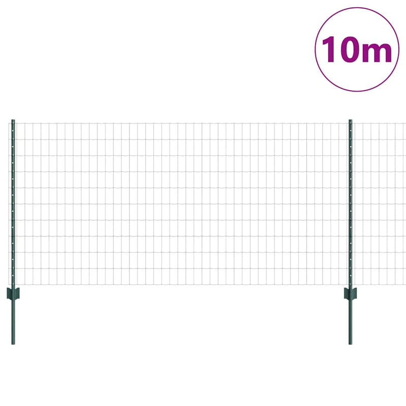 Load image into Gallery viewer, Vidaxl hek met paal groen 1 x 10 m staal en pvc
