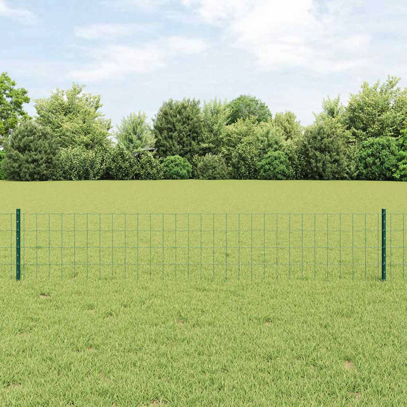 Load image into Gallery viewer, Vidaxl hek met paal groen 0,4 x 10 m staal en pvc
