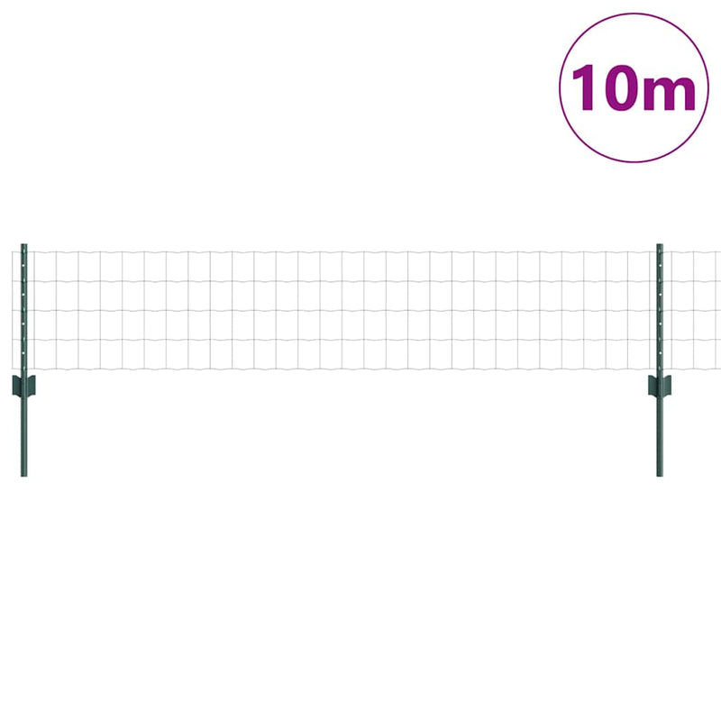 Load image into Gallery viewer, Vidaxl hek met paal groen 0,4 x 10 m staal en pvc
