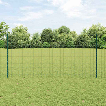 Vidaxl hek met paal groen 1,2 x 10 m staal en pvc