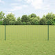 Vidaxl hek met paal groen 1 x 10 m staal