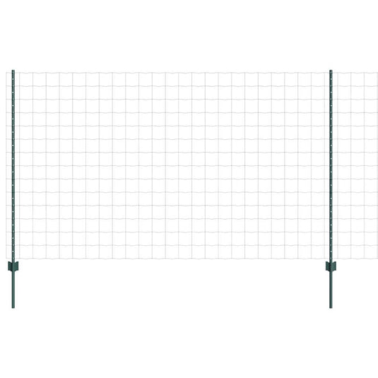 Vidaxl hek met paal groen 1,4 x 10 m staal en pvc