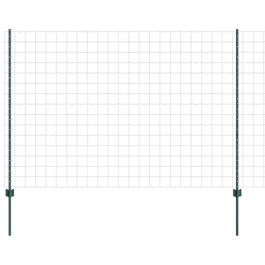 Vidaxl hek met paal groen 1,5 x 10 m staal