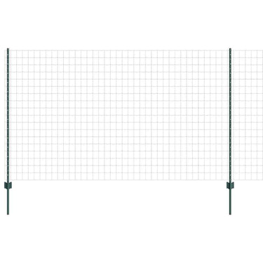 Vidaxl hek met paal groen 1,4 x 10 m staal en pvc