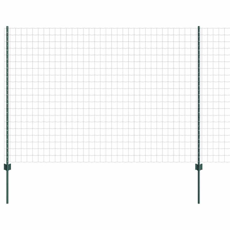 Load image into Gallery viewer, Vidaxl hek met paal groen 1,5 x 10 m staal
