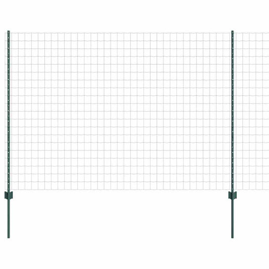 Vidaxl hek met paal groen 1,5 x 10 m staal