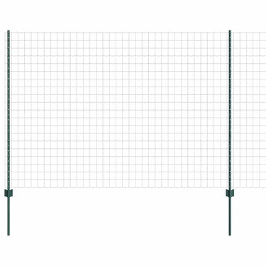 Vidaxl hek met paal groen 1,6 x 10 m staal en pvc