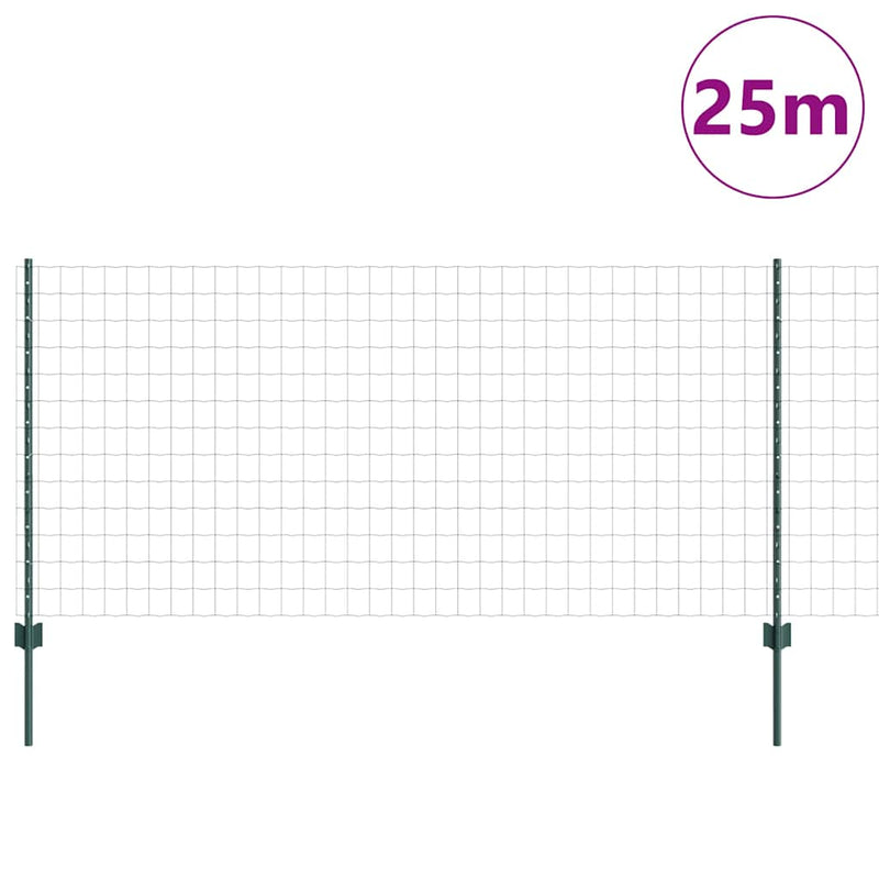 Load image into Gallery viewer, Vidaxl hek met paal groen 1 x 25 m staal
