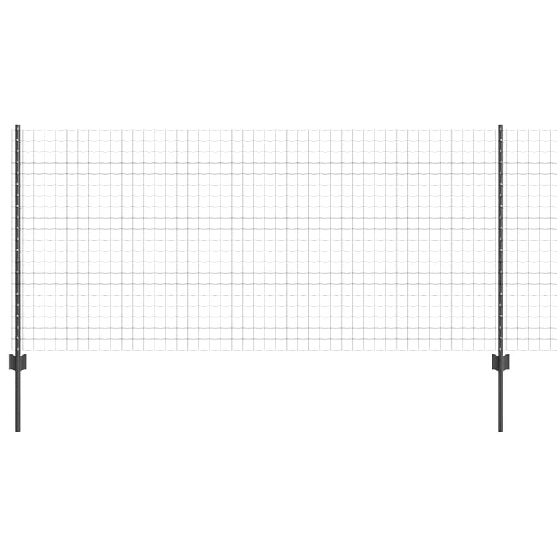 Load image into Gallery viewer, Vidaxl hek met paal grijs 1 x 10 m staal en pvc
