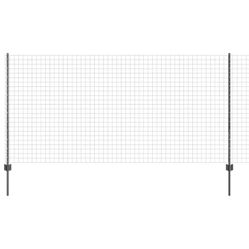 Load image into Gallery viewer, Vidaxl hek met paal grijs 1,2 x 10 m staal en pvc

