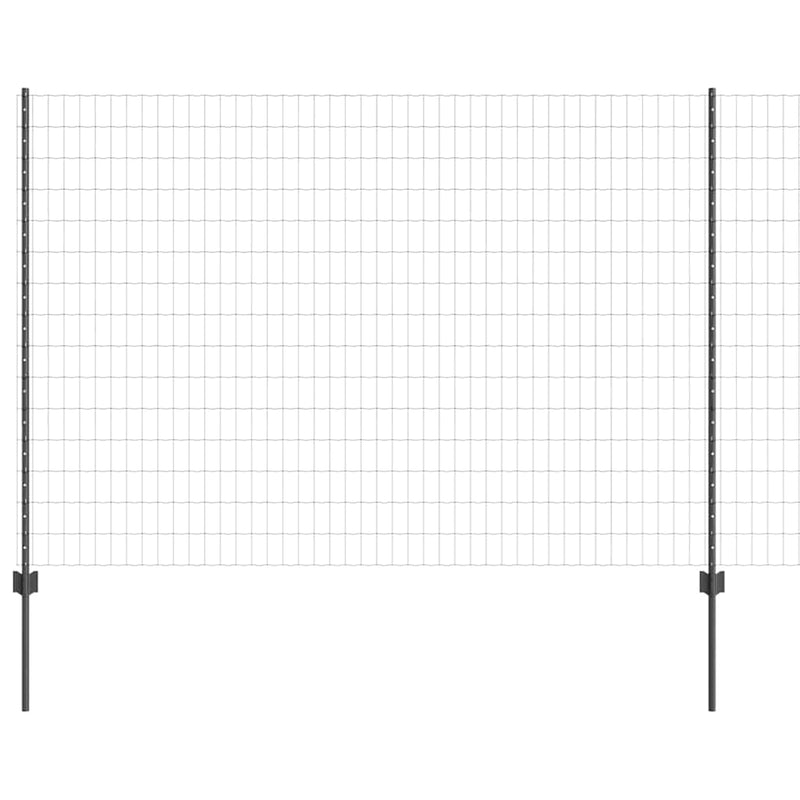 Load image into Gallery viewer, Vidaxl hek met paal grijs 1,6 x 10 m staal en pvc
