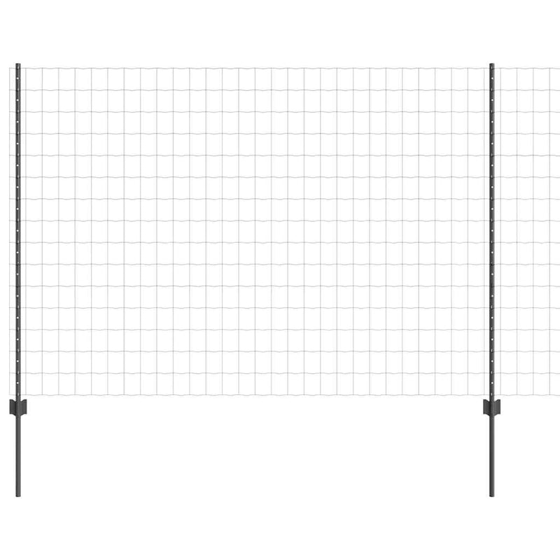 Load image into Gallery viewer, Vidaxl hek met paal grijs 1,5 x 10 m staal en pvc
