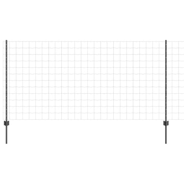 Vidaxl hek met paal grijs 1,2 x 10 m staal