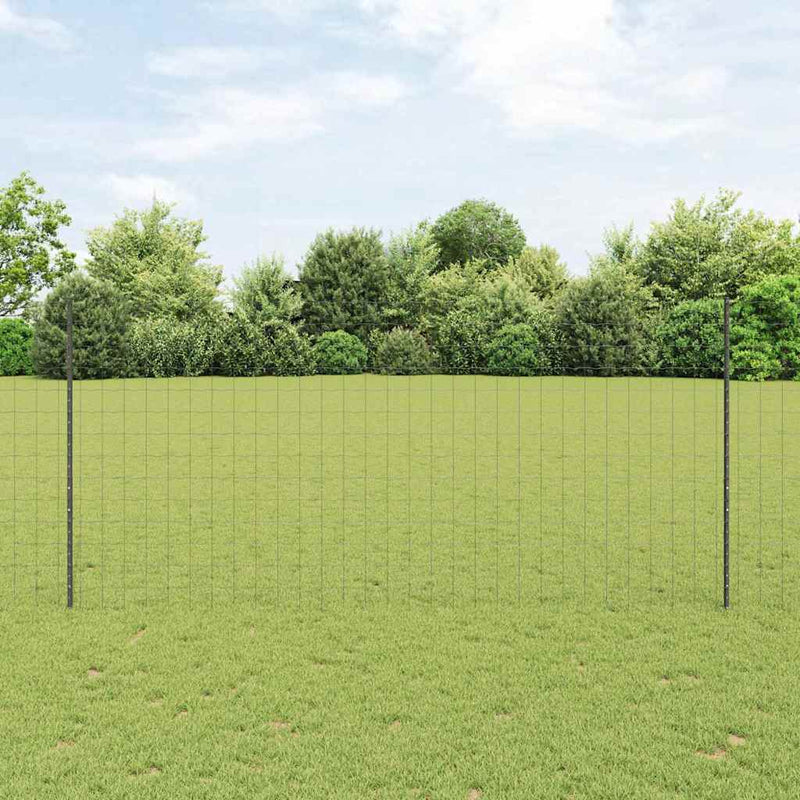Load image into Gallery viewer, Vidaxl hek met paal grijs 1,4 x 10 m staal en pvc
