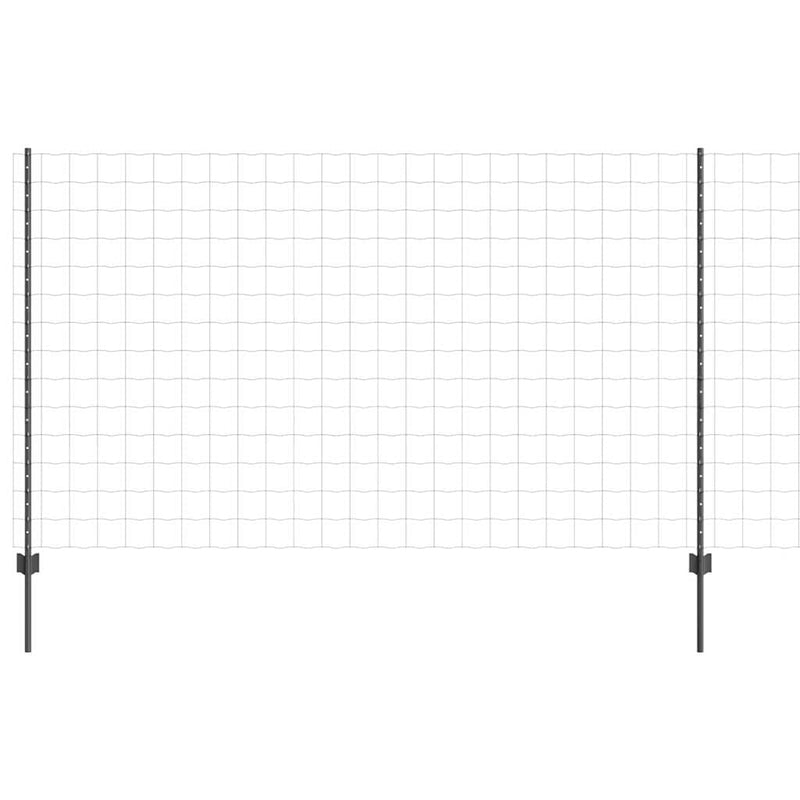 Load image into Gallery viewer, Vidaxl hek met paal grijs 1,4 x 10 m staal en pvc
