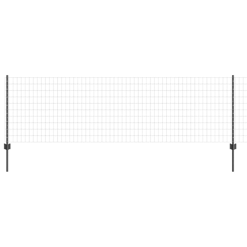 Load image into Gallery viewer, Vidaxl hek met paal grijs 0,8 x 25 m staal en pvc
