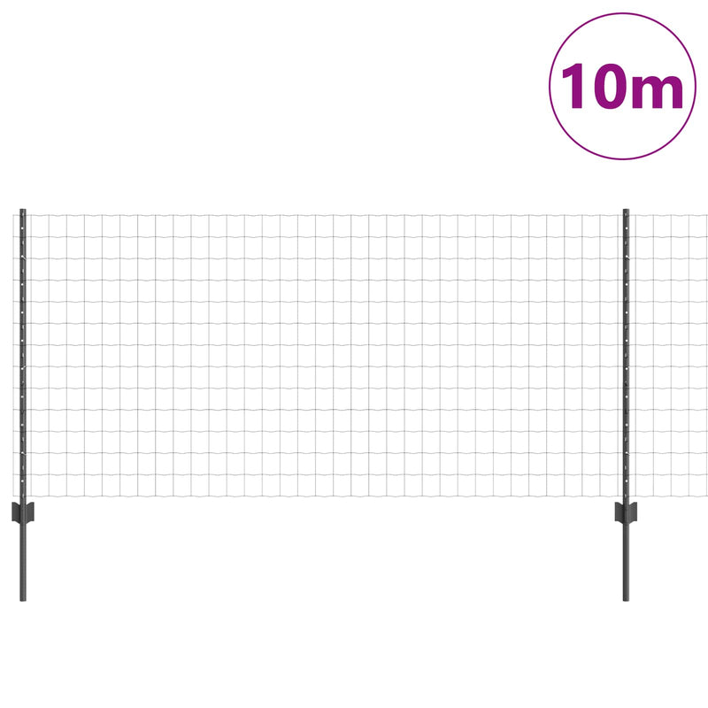 Load image into Gallery viewer, Vidaxl hek met paal grijs 1 x 10 m staal
