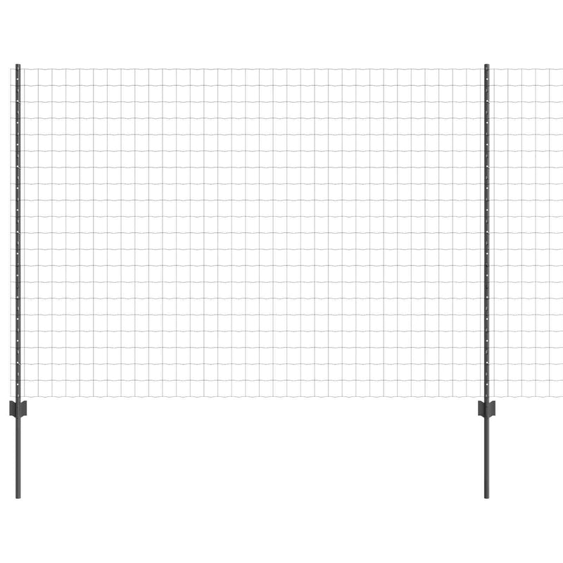 Load image into Gallery viewer, Vidaxl hek met paal grijs 1,5 x 10 m staal
