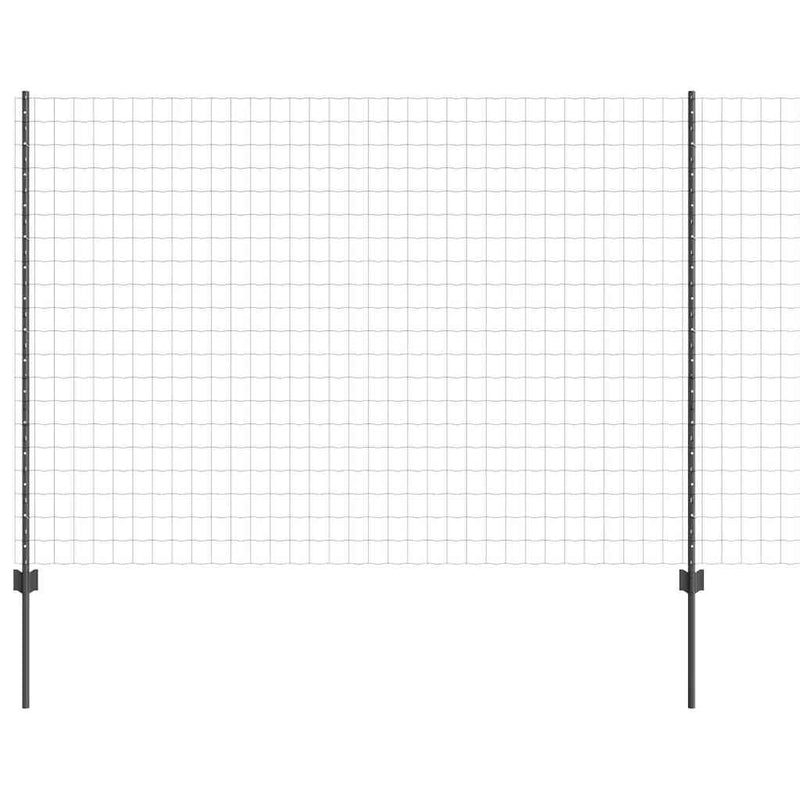 Load image into Gallery viewer, Vidaxl hek met paal grijs 1,6 x 10 m staal en pvc
