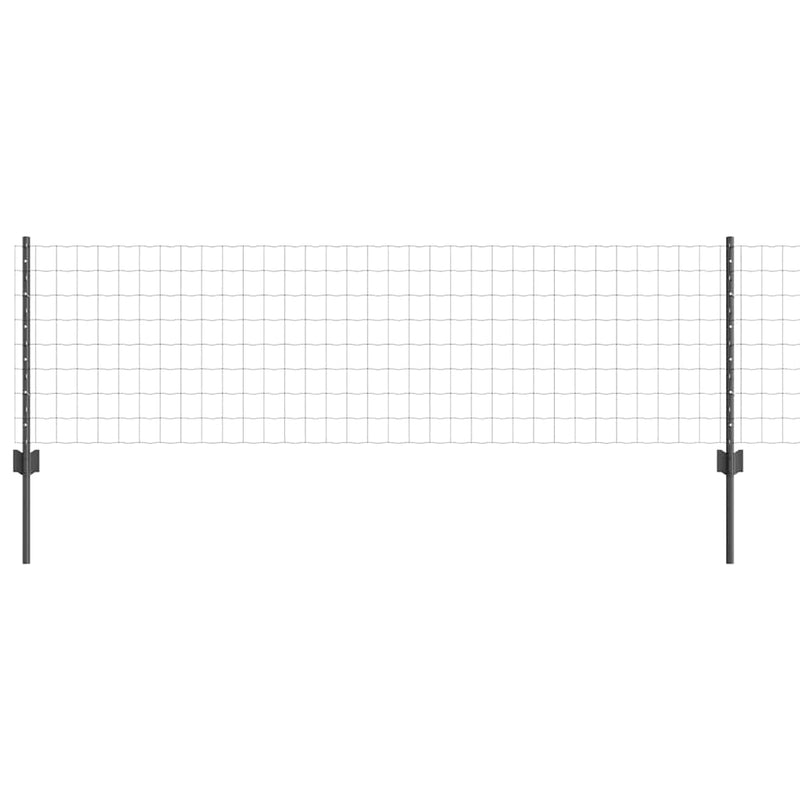 Load image into Gallery viewer, Vidaxl hek met paal grijs 0,6 x 25 m staal en pvc
