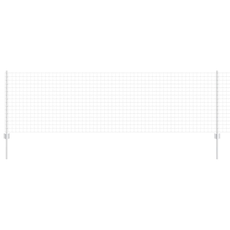 Load image into Gallery viewer, Vidaxl hek met paal zilver 0,8 x 10 m staal
