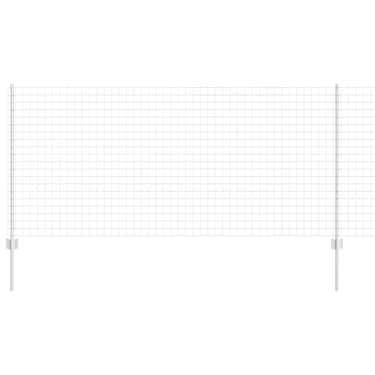 Vidaxl hek met paal zilver 1 x 10 m staal