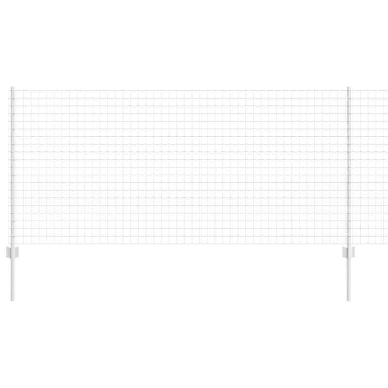 Load image into Gallery viewer, Vidaxl hek met paal zilver 1 x 10 m staal
