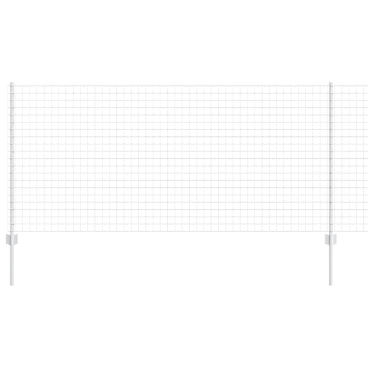 Vidaxl hek met paal zilver 1 x 10 m staal
