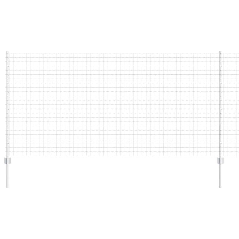 Load image into Gallery viewer, Vidaxl hek met paal zilver 1,2 x 10 m staal
