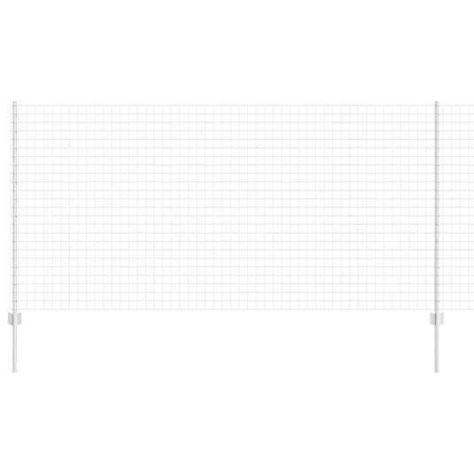 Vidaxl hek met paal zilver 1,2 x 10 m staal