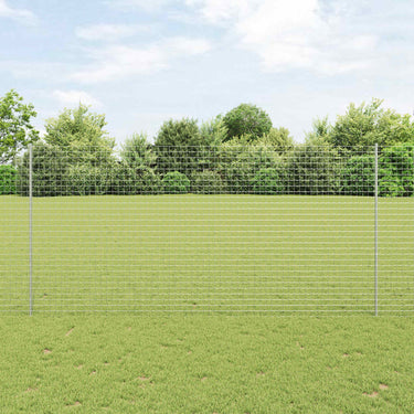 Vidaxl hek met paal zilver 1,5 x 10 m staal