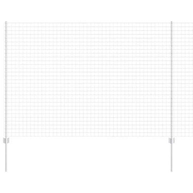 Vidaxl hek met paal zilver 1,5 x 10 m staal
