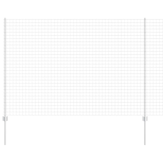 Vidaxl hek met paal zilver 1,5 x 10 m staal