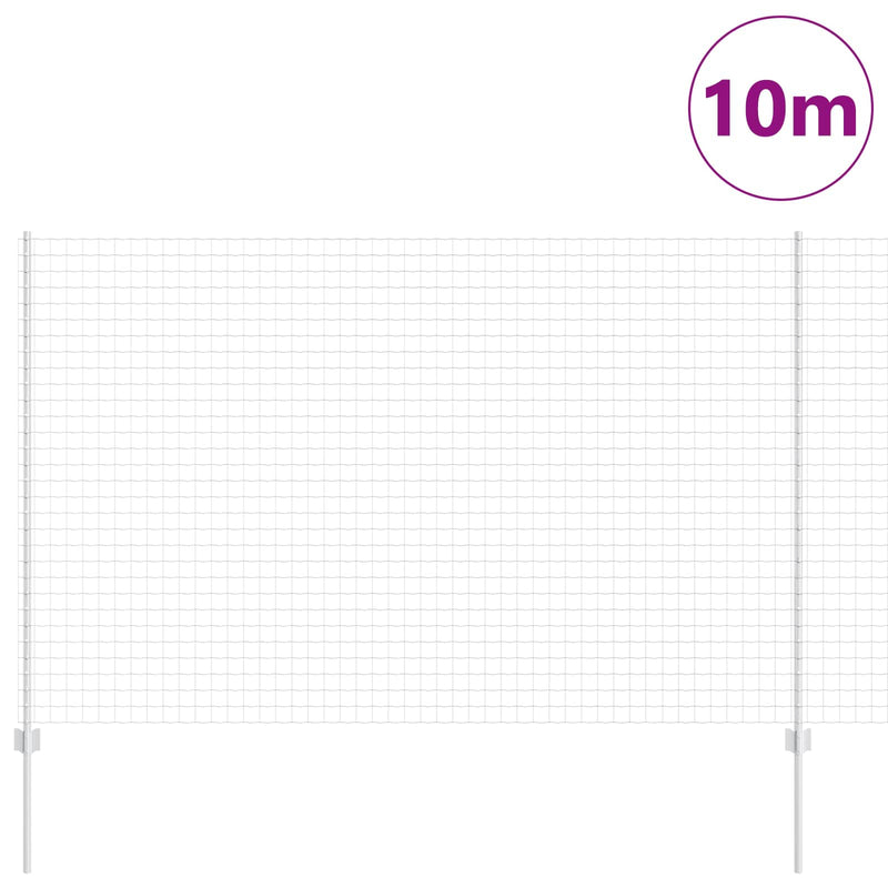 Load image into Gallery viewer, Vidaxl hek met paal zilver 1,6 x 10 m staal
