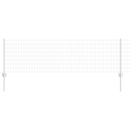 Vidaxl hek met paal zilver 0,6 x 10 m staal