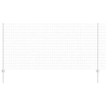 Vidaxl hek met paal zilver 1,2 x 10 m staal