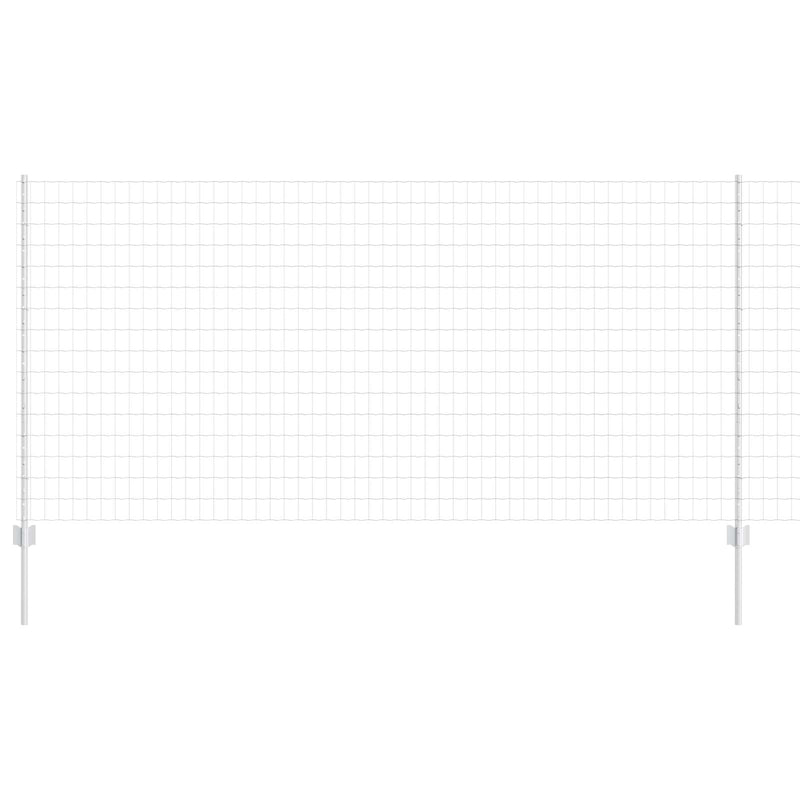 Load image into Gallery viewer, Vidaxl hek met paal zilver 1,2 x 10 m staal
