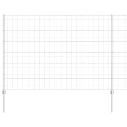 Vidaxl hek met paal zilver 1,5 x 10 m staal