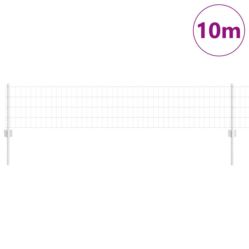Load image into Gallery viewer, Vidaxl hek met paal zilver 0,4 x 10 m staal
