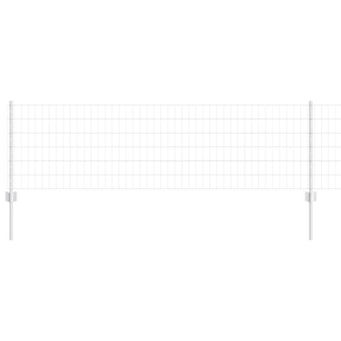 Vidaxl hek met paal zilver 0,6 x 10 m staal