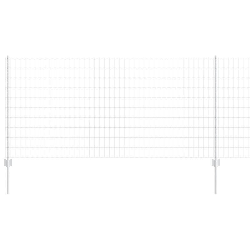 Load image into Gallery viewer, Vidaxl hek met paal zilver 1 x 10 m staal
